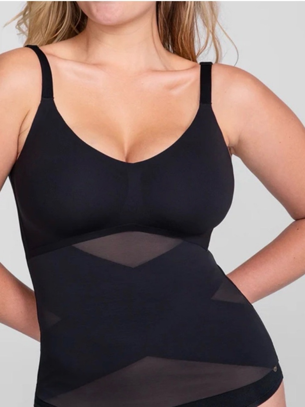 Honeylove LiftWear Cami Women Medium Black Mesh Compression